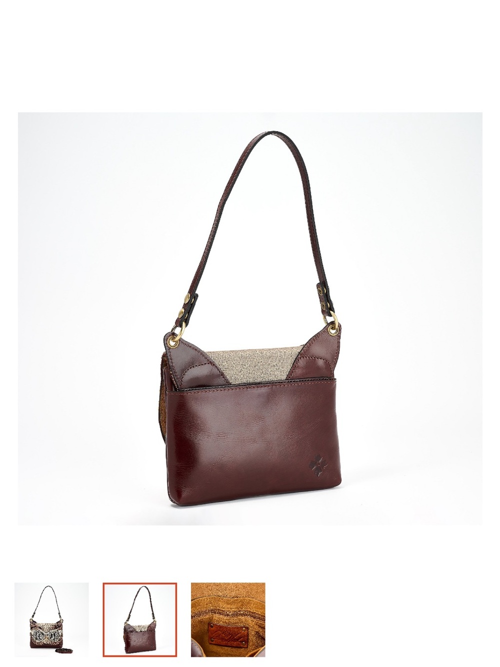 Patricia Nash Brown Beaded Owl Crossbody Shoulder Bag with Neutral Embroidery - Picture 2 of 5